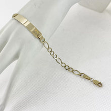 ESCLAVA PLACA FIGARO CART - 19.5 cm x 5 mm - ORO 10K