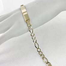 ESCLAVA PLACA FIGARO CART - 19.5 cm x 5 mm - ORO 10K