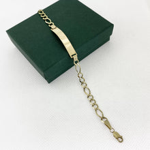 ESCLAVA PLACA FIGARO CART - 19.5 cm x 5 mm - ORO 10K