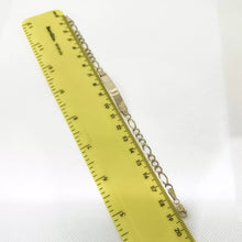 ESCLAVA PLACA FIGARO CART - 19.5 cm x 5 mm - ORO 10K