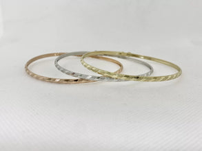 PULSERAS TRIO / FIN DE SEMANA EN 3 COLORES DE ORO - 6.7 cm - ORO 10K