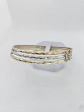 PULSERAS TRIO / FIN DE SEMANA EN 3 COLORES DE ORO - 6.7 cm - ORO 10K