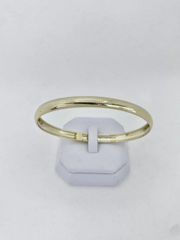 ARO OVALADO - LISO - 6.8 cm x 6 mm - ORO 10K