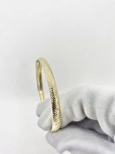 ARO OVALADO - GRABADO SEMILLAS - 6.8 cm x 6 mm - ORO 10K