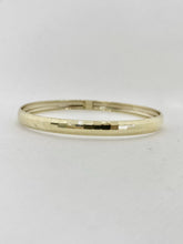 ARO OVALADO - FACETADO CUADROS - 6.8 cm x 6 mm - ORO 10K