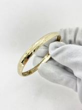 ARO OVALADO - FACETADO CUADROS - 6.8 cm x 6 mm - ORO 10K