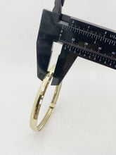 ARO OVALADO - FACETADO CUADROS - 6.8 cm x 6 mm - ORO 10K