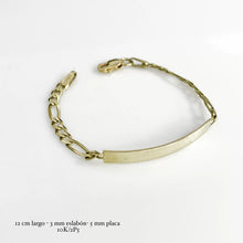 ESCLAVA PARA BEBÉ / NIÑO ESTILO FÍGARO-CART - 12 CM - ORO 10K