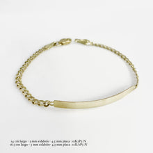 ESCLAVA PARA BEBÉ / NIÑO ESTILO BARBADO - 14 CM - ORO 10K