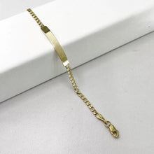 ESCLAVA JUVENIL ESTILO BARBADO - 16 cm x 3 mm - ORO 10K