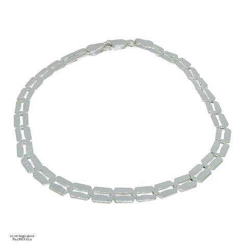 PULSERA TROQUELADO PLANA - PLATA .925
