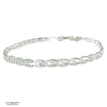 PULSERA TROQUELADO TIPO GUCHI - PLATA .925