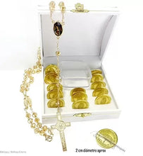 JUEGO DE ARRAS CHAPA DE ORO GRANDES - VIRGEN GPE.