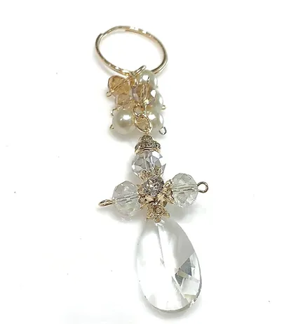 LLAVERO ANGEL CRISTAL GOTA