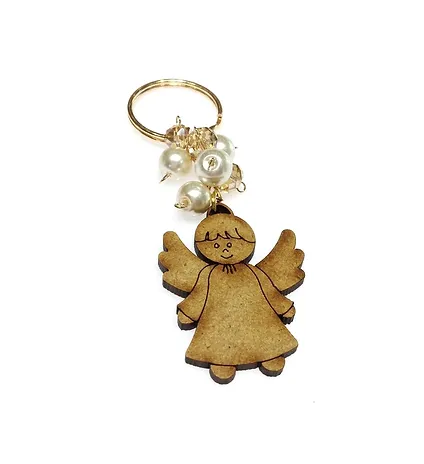 LLAVERO ANGELITO ROPON MDF