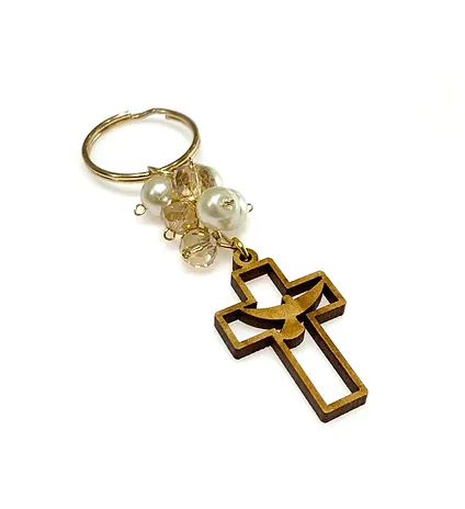 LLAV. CRUZ SILUETA ESPIRITU SANTO MDF