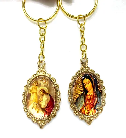 LLAVERO DOBLE VISTA VIRGEN - PRIMERA COMUNIÓN NIÑA