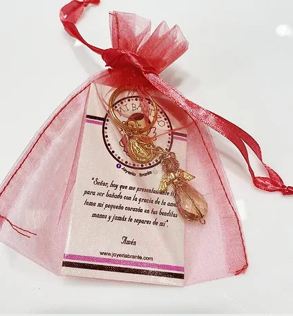 LLAVERO ANGEL GOTA CRISTAL