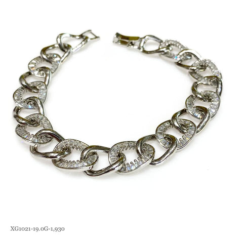 PULSO CIRCULOS BAGUETTES ZIRCONIA ITALY