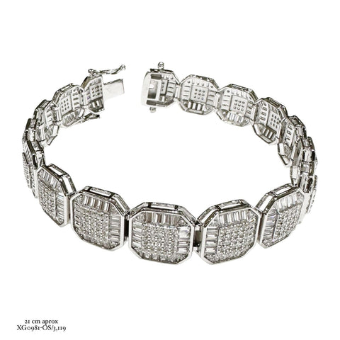 PULSO CUADROS BAGUETTE ZIRCONIA ITALY