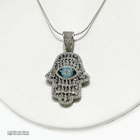 DIJE MANO FATIMA ZIRCONIA BAGUETES ITALY