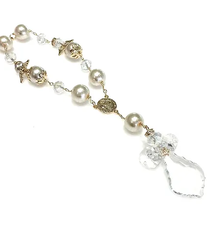 MISTERIO ANGELITOS PERLA Y ANGELITO CENTRAL DE CRISTAL