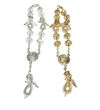 MISTERIO CRISTAL CON ANGELITOS GOTA PERLIZADA