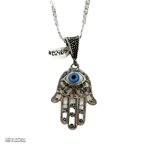 DIJE MANO DE FATIMA CON OJO TURCO