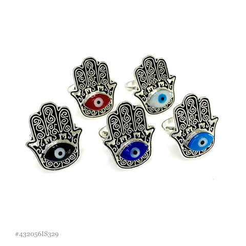 ANILLO OJO EN MANO DE FATIMA - PLATA .925