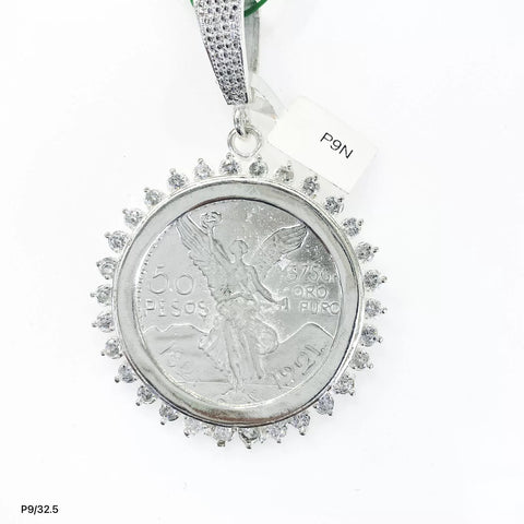 DIJE MONEDA TIPO CENTENARIO PLATA .925 (MODELO 1)