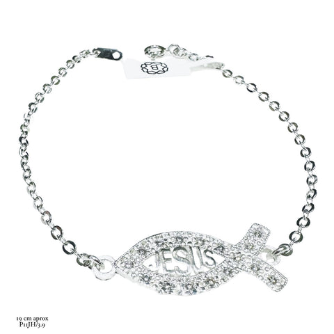 PULSERA PEZ JESUS - PLATA .925