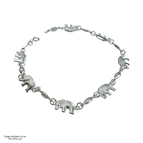 PULSERA ELEFANTE CON SEMILLA ZIRCONIA - PLATA .925