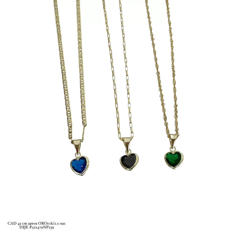 GARGANTILLA CORAZÓN COLORES OBSCUROS