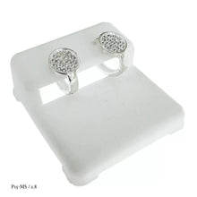 ARRACADA CON CÍRCULO CON ZIRCONIAS - PLATA .925