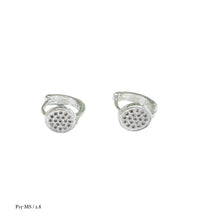 ARRACADA CON CÍRCULO CON ZIRCONIAS - PLATA .925