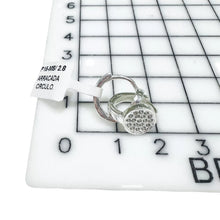 ARRACADA CON CÍRCULO CON ZIRCONIAS - PLATA .925