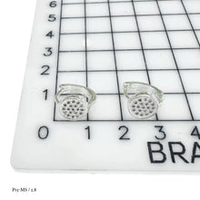 ARRACADA CON CÍRCULO CON ZIRCONIAS - PLATA .925