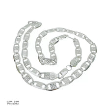 CADENA GUCC. PUNTEADA  7 mm - 55 CM - PLATA .925