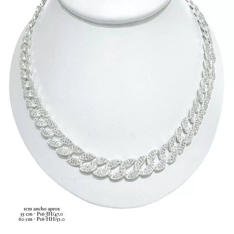 CADENA PIEDRA ZIRCONIA LIGERA - PLATA .925