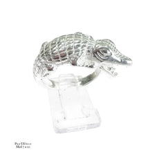 ANILLO COCODRILO PLATA .925