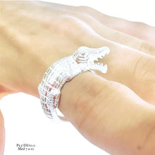ANILLO COCODRILO PLATA .925