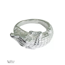 ANILLO COCODRILO PLATA .925