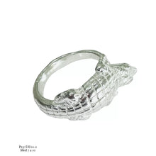 ANILLO COCODRILO PLATA .925