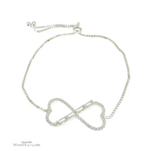 PULSERA CORAZONES INFINITO - PLATA .925
