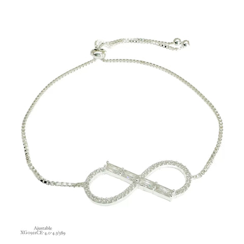 PULSERA INFINITO BAGUETTE - PLATA .925