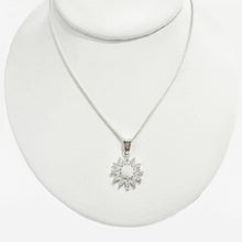 GARGANTILLA CON FLOR GIRASOL  - PLATA .925