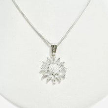 GARGANTILLA CON FLOR GIRASOL  - PLATA .925