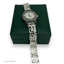 RELOJ EXTENSIBLE SÍMBOLOS DE LA SUERTE PARA DAMA - PLATA .925