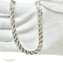 CADENA Y PULSO ESLABÓN CHINO 7.5 MM - PLATA .925