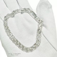 PULSO ESLABÓN CHINO  21 CM - 7.5 MM - PLATA .925